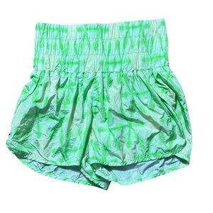 Free people women’s small the way home high rise shorts tie dye neon green